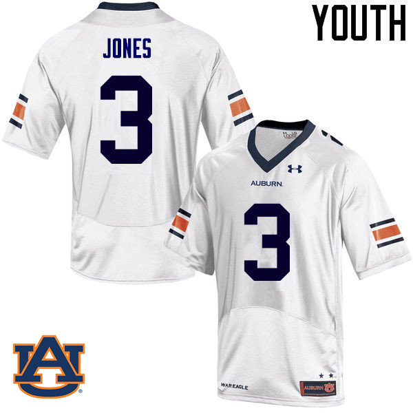 Youth Auburn Tigers #3 Jonathan Jones College Football Jerseys Sale-White